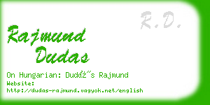 rajmund dudas business card